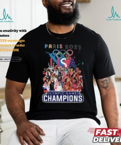 Paris 2024 United States Woman’s And Men’s Basketball Team Olympic Games Champions T Shirt