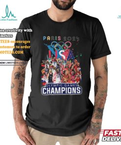 Paris 2024 United States Woman’s And Men’s Basketball Team Olympic Games Champions T Shirt