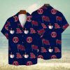 Detroit Tigers Tropical Navy Hawaiian Shirt With White Orange Floral Patterns