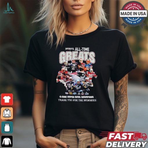 Patriots All Time Greats Team Player Super Bowl Champions Thank You For The Memories Shirt