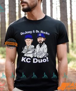 Paul DeJong and Dr. Rocks Kansas City Cartoon Signatures shirt