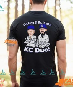 Paul DeJong and Dr. Rocks Kansas City Cartoon Signatures shirt