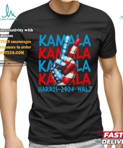 Peace Kamala Harris Tim Walz 2024 US flag shirt
