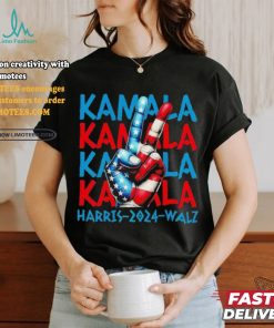 Peace Kamala Harris Tim Walz 2024 US flag shirt
