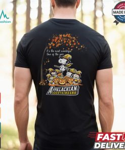 Peanuts Characters Appalachian State Mountaineers Halloweens It’s The Most Wonderful Time Of The Year Shirt