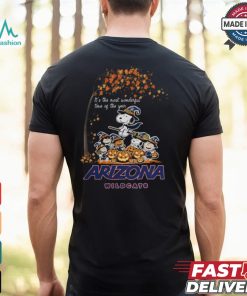 Peanuts Characters Arizona Wildcats Halloweens It’s The Most Wonderful Time Of The Year Shirt