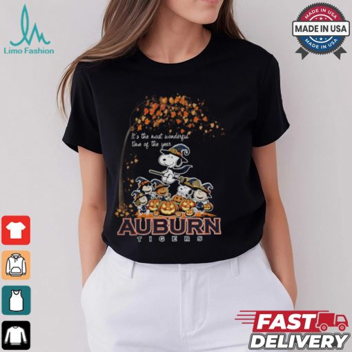 Peanuts Characters Auburn Tigers Halloweens It’s The Most Wonderful Time Of The Year Shirt