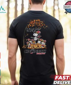 Peanuts Characters Cincinnati Bearcats Halloweens It’s The Most Wonderful Time Of The Year Shirt