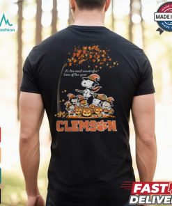 Peanuts Characters Clemson Tigers Halloweens It’s The Most Wonderful Time Of The Year Shirt