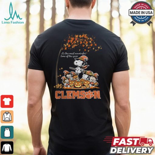 Peanuts Characters Clemson Tigers Halloweens It’s The Most Wonderful Time Of The Year Shirt