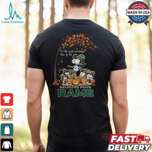 Peanuts Characters Colorado State Rams Halloweens It’s The Most Wonderful Time Of The Year Shirt
