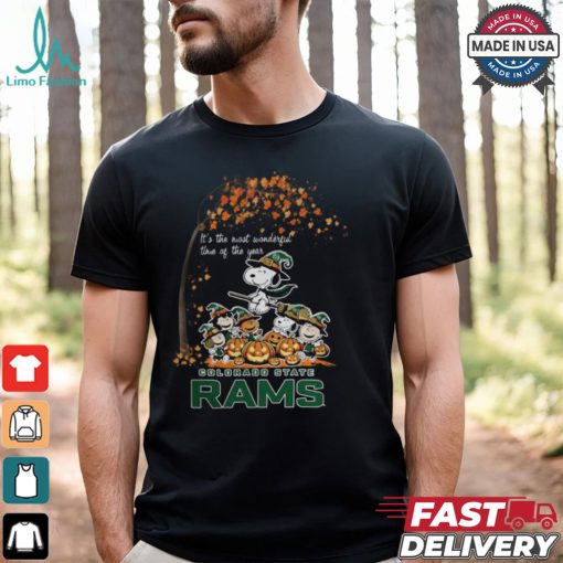 Peanuts Characters Colorado State Rams Halloweens It’s The Most Wonderful Time Of The Year Shirt