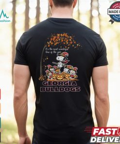 Peanuts Characters Georgia Bulldogs Halloweens It’s The Most Wonderful Time Of The Year Shirt