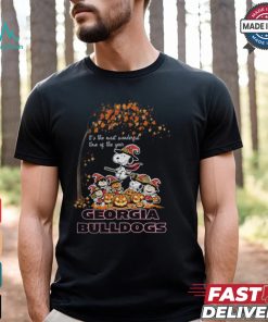 Peanuts Characters Georgia Bulldogs Halloweens It’s The Most Wonderful Time Of The Year Shirt