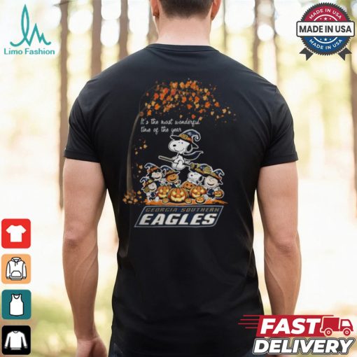 Peanuts Characters Georgia Southern Eagles Halloweens It’s The Most Wonderful Time Of The Year Shirt