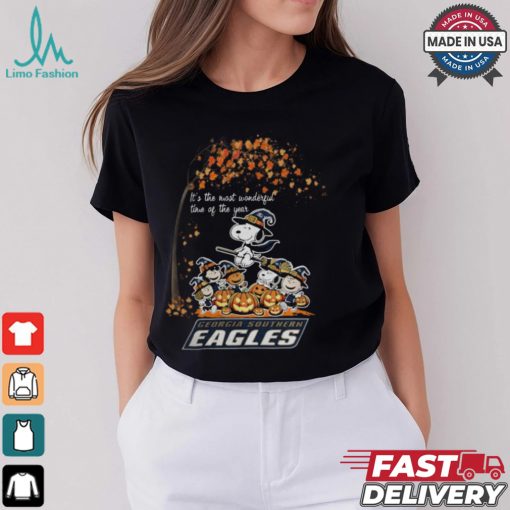 Peanuts Characters Georgia Southern Eagles Halloweens It’s The Most Wonderful Time Of The Year Shirt