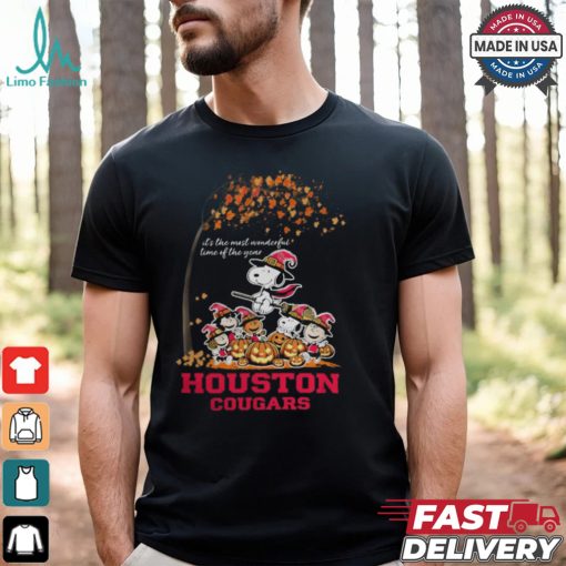 Peanuts Characters Houston Cougars Halloweens It’s The Most Wonderful Time Of The Year Shirt