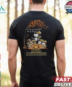 Peanuts Characters Iowa Hawkeyes Halloweens It’s The Most Wonderful Time Of The Year Shirt