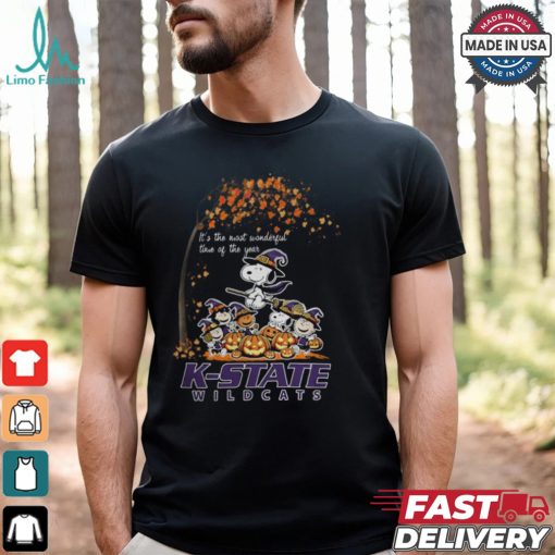 Peanuts Characters Kansas State Wildcats Halloweens It’s The Most Wonderful Time Of The Year Shirt