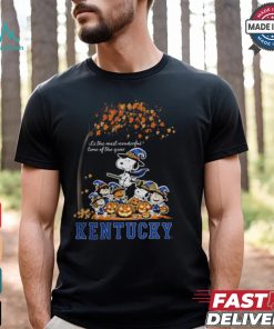 Peanuts Characters Kentucky Wildcats Halloweens It’s The Most Wonderful Time Of The Year Shirt