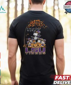 Peanuts Characters LSU Tigers Halloweens It’s The Most Wonderful Time Of The Year Shirt