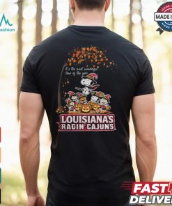 Peanuts Characters Louisiana Ragin' Cajuns Halloweens It’s The Most Wonderful Time Of The Year Shirt