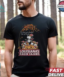 Peanuts Characters Louisiana Ragin' Cajuns Halloweens It’s The Most Wonderful Time Of The Year Shirt