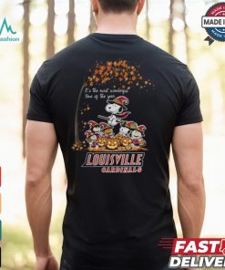 Peanuts Characters Louisville Cardinals Halloweens It’s The Most Wonderful Time Of The Year Shirt