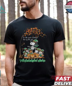 Peanuts Characters Marshall Thundering Herd Halloweens It’s The Most Wonderful Time Of The Year Shirt