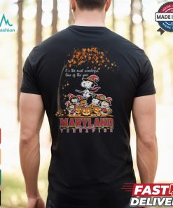 Peanuts Characters Maryland Terrapins Halloweens It’s The Most Wonderful Time Of The Year Shirt