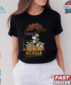 Peanuts Characters Michigan Wolverines Halloweens It’s The Most Wonderful Time Of The Year Shirt