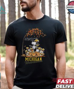 Peanuts Characters Michigan Wolverines Halloweens It’s The Most Wonderful Time Of The Year Shirt