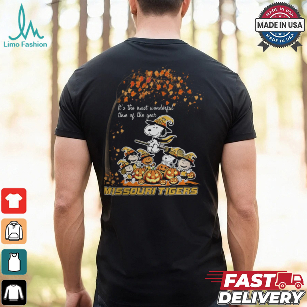 Peanuts Characters Missouri Tigers Halloweens It’s The Most Wonderful Time Of The Year Shirt Peanuts Characters Missouri Tigers Halloweens It’s The Most Wonderful Time Of The Year Shirt