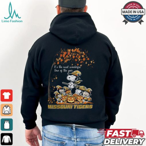 Peanuts Characters Missouri Tigers Halloweens It’s The Most Wonderful Time Of The Year Shirt
