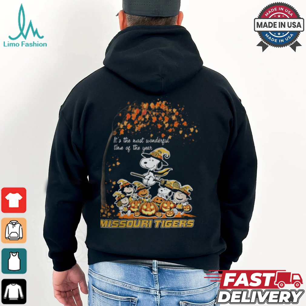 Peanuts Characters Missouri Tigers Halloweens It’s The Most Wonderful Time Of The Year Shirt Peanuts Characters Missouri Tigers Halloweens It’s The Most Wonderful Time Of The Year Shirt