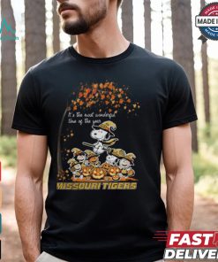 Peanuts Characters Missouri Tigers Halloweens It’s The Most Wonderful Time Of The Year Shirt