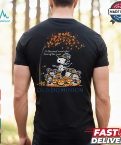 Peanuts Characters Old Dominion Monarchs Halloweens It’s The Most Wonderful Time Of The Year Shirt