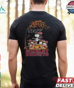 Peanuts Characters Rutgers Scarlet Knights Halloweens It’s The Most Wonderful Time Of The Year Shirt