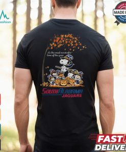 Peanuts Characters South Alabama Jaguars Halloweens It’s The Most Wonderful Time Of The Year Shirt