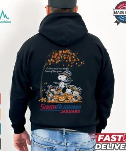 Peanuts Characters South Alabama Jaguars Halloweens It’s The Most Wonderful Time Of The Year Shirt