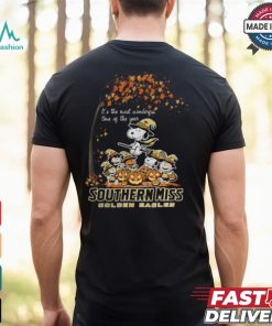 Peanuts Characters Southern Miss Golden Eagles Halloweens It’s The Most Wonderful Time Of The Year Shirt