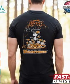 Peanuts Characters Tennessee Volunteers Halloweens It’s The Most Wonderful Time Of The Year Shirt