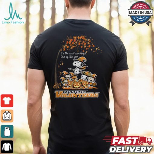 Peanuts Characters Tennessee Volunteers Halloweens It’s The Most Wonderful Time Of The Year Shirt