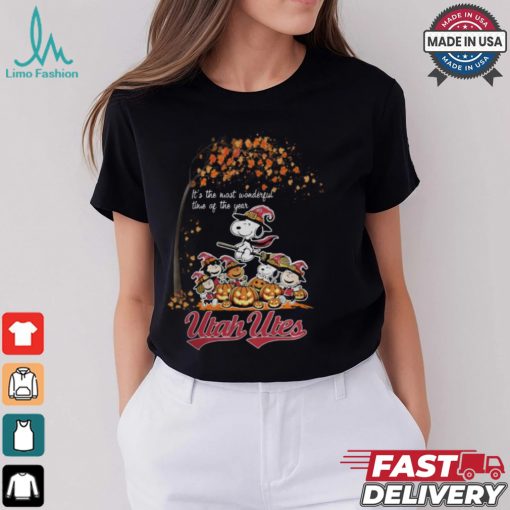Peanuts Characters Utah Utes Halloweens It’s The Most Wonderful Time Of The Year Shirt
