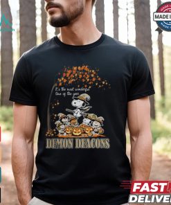 Peanuts Characters Wake Forest Demon Deacons Halloweens It’s The Most Wonderful Time Of The Year Shirt