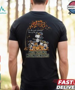 Peanuts Characters West Virginia Mountaineers Halloweens It’s The Most Wonderful Time Of The Year Shirt