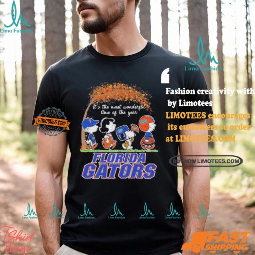 Peanuts Characters X Florida Gators It’s The Most Wonderful Time Of The Year Shirt