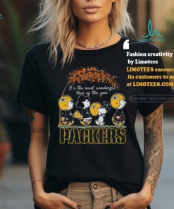 Peanuts Characters X Green Bay Packers It’s The Most Wonderful Time Of The Year Shirt
