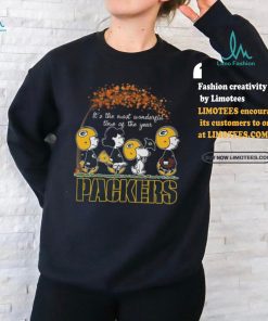 Peanuts Characters X Green Bay Packers It’s The Most Wonderful Time Of The Year Shirt