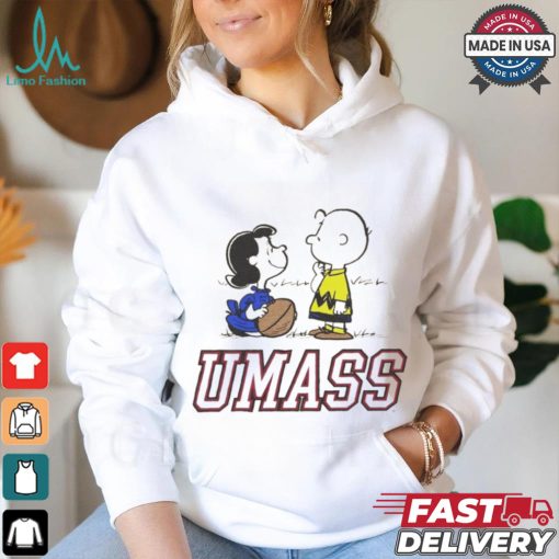 Peanuts Charlie Brown and Lucy UMass football shirt